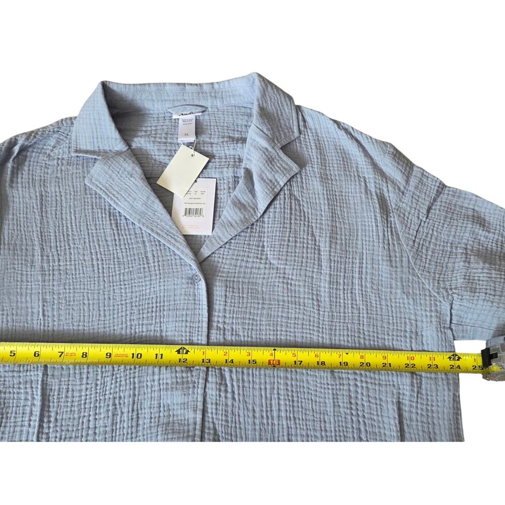 NWT Andie The Margarita Button-Up Size XL Mist Blue - Picture 6 of 7